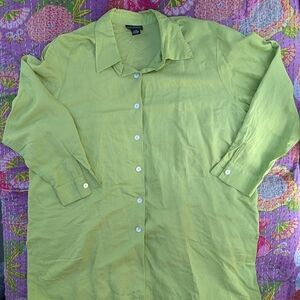 Lime Green Button-Up Shirt